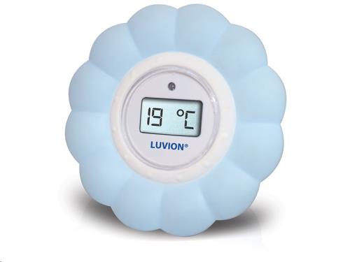 Luvion - Digitale bad- en kamerthermometer bloem blauw