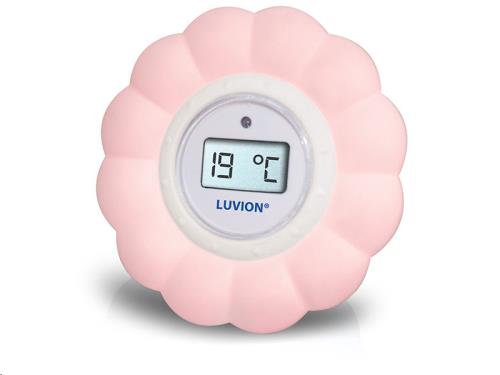 Luvion - Digitale bad- en kamerthermometer bloem roze