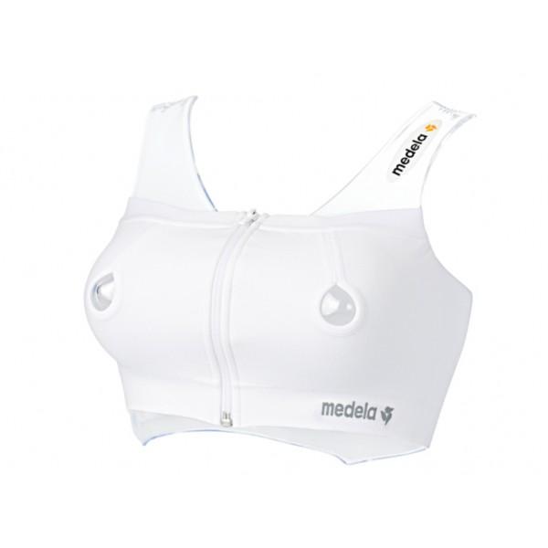 Medela - Easy Expression Bustier, geschikt voor gebruik i.c.m. alle Medela borstkolven - Maat S Wit
