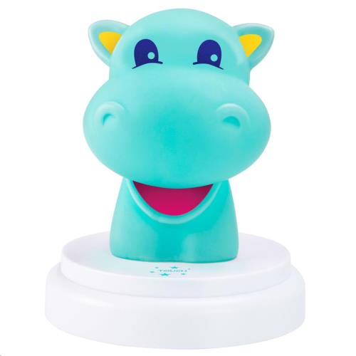 Alecto - SILLY HIPPO - LED nachtlamp, hippo, blue