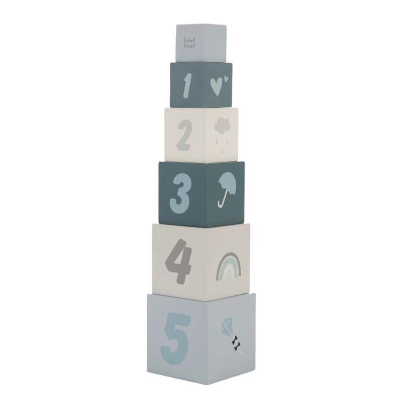 Label Label - Stacking Blocks Numbers - Blue