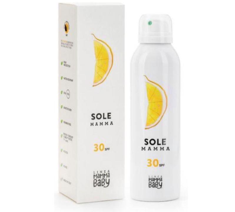 Linea Mammababy - Sunscreen Sole for moms SPF 30 150ml bag on valve dispenser