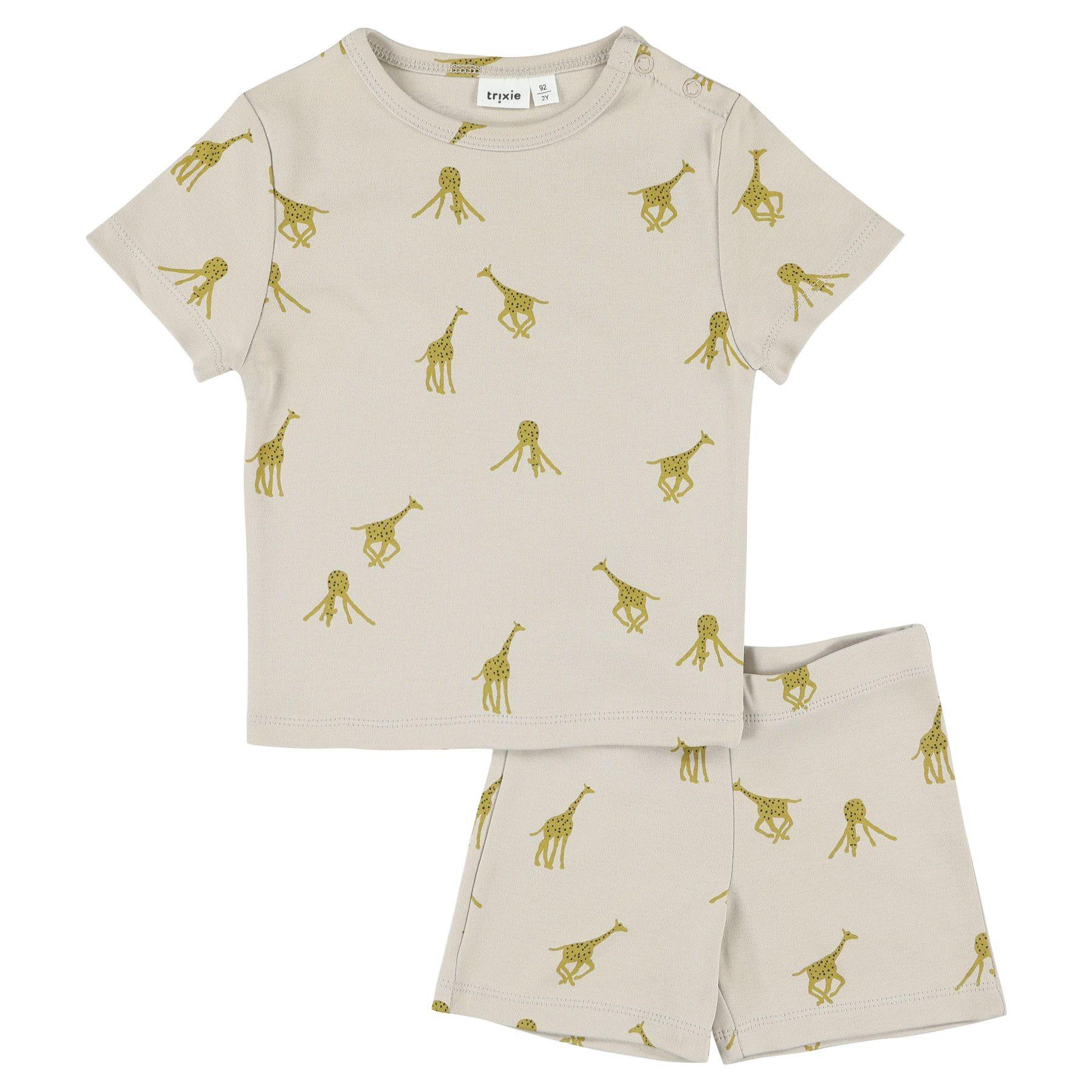 Trixie - 2-delige pyjama kort - Groovy Giraffe - 2J