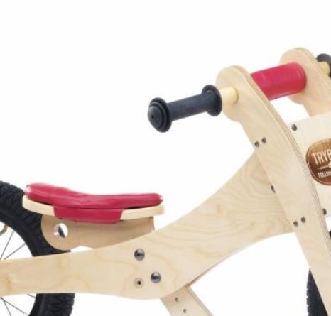Trybike - Trybike Wood - Zadelhoes & kinbeschermer red