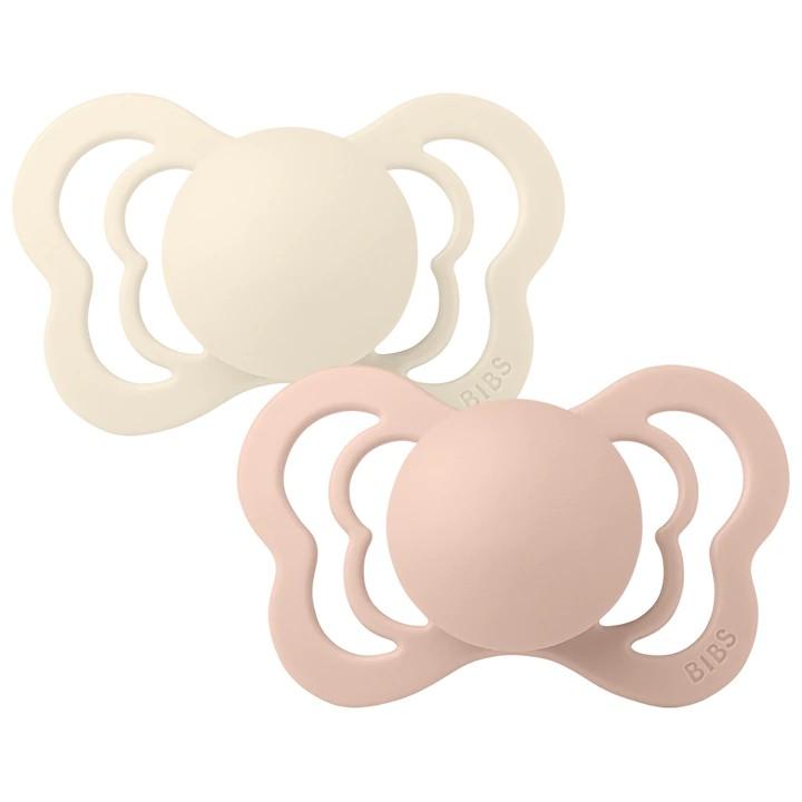 Bibs - Fopspeen couture rubber 2-pack ivory/blush - T1