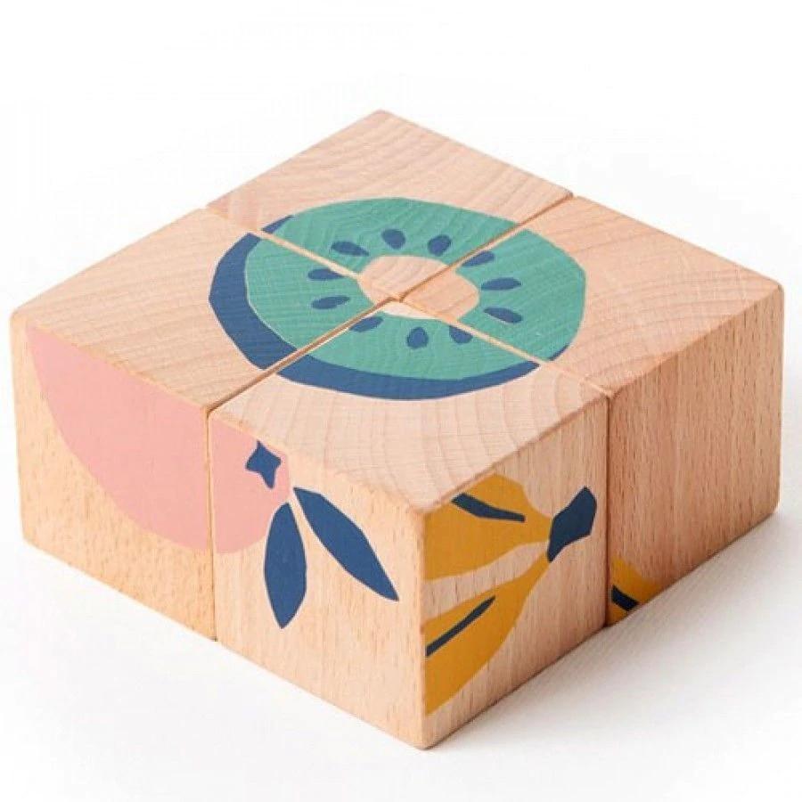 Nobodinoz - Fruits houten cubes